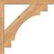 Ekena Millwork Merced Block Smooth Bracket w/ Offset Brace, Western Red Cedar, 3 1/2"W x 22"D x 22"H BKT0402X22X22MRC05SWR - alternate 2
